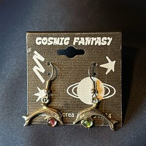 Y2K Cosmic Fantasy Dolphin Earrings